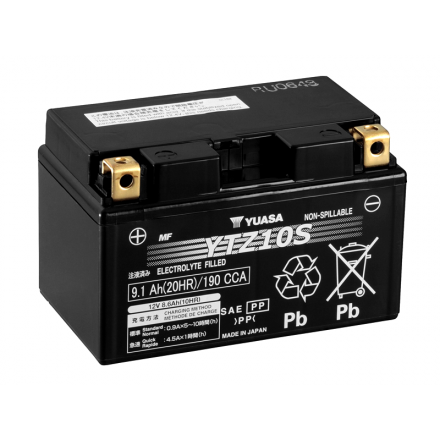 YUASA YTZ10S 12V 9AH Motorcycle Battery – Pre-Charged For Honda CB Hornet 600 2009-2010